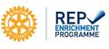 Logo for REP: Rotary Reading Enrichment Programme